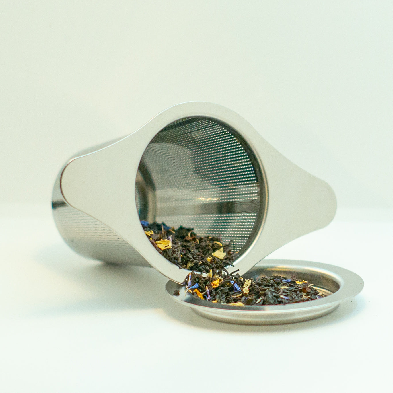 stainless steel tea infuser basket with lid