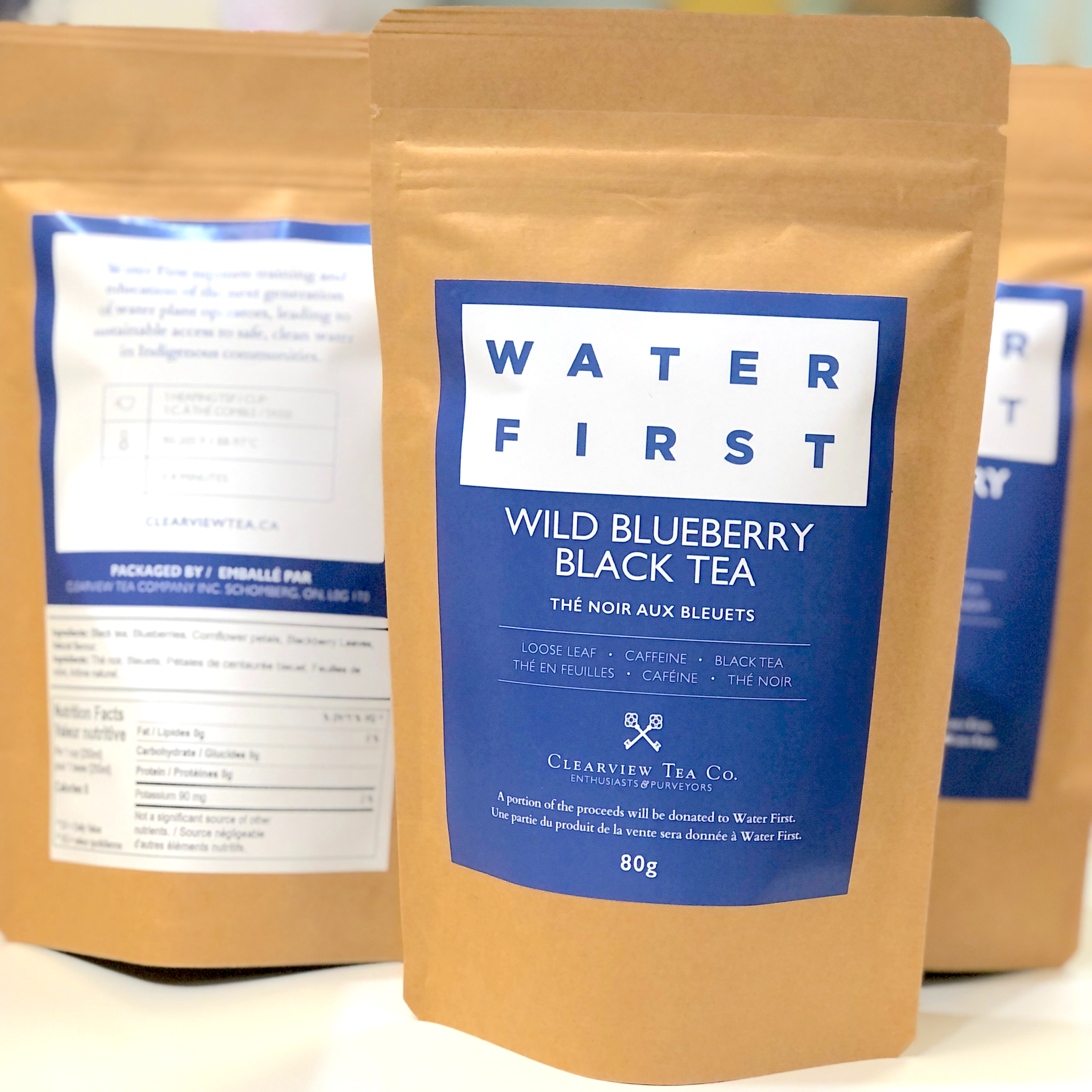 water first wild blueberry black tea